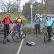 MTB Christmas Ride waiting to start at the Arden Arms